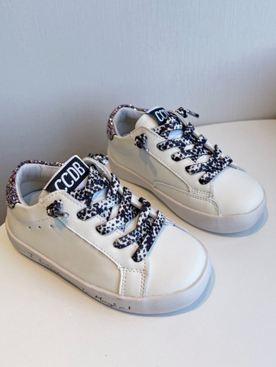 Kids Shoes By Liv & Mia | Girls Rainbow Glitter Heel Casual Sneakers 