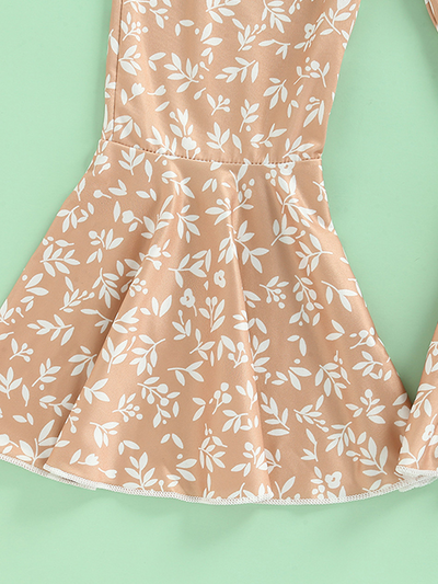 Toddlers Summer Ruffle Tube Top & Flared Pants Set - Mia Belle Girls