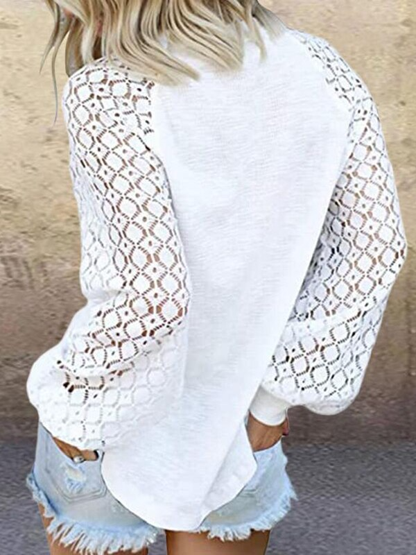 Women's Pure Elegance Crochet Sleeved Top - Mia Belle Girls