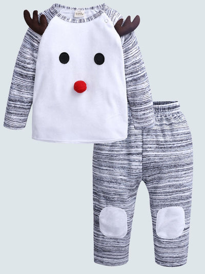 Baby Be My Reindeer Winter Long Sleeve Top And Legging Set