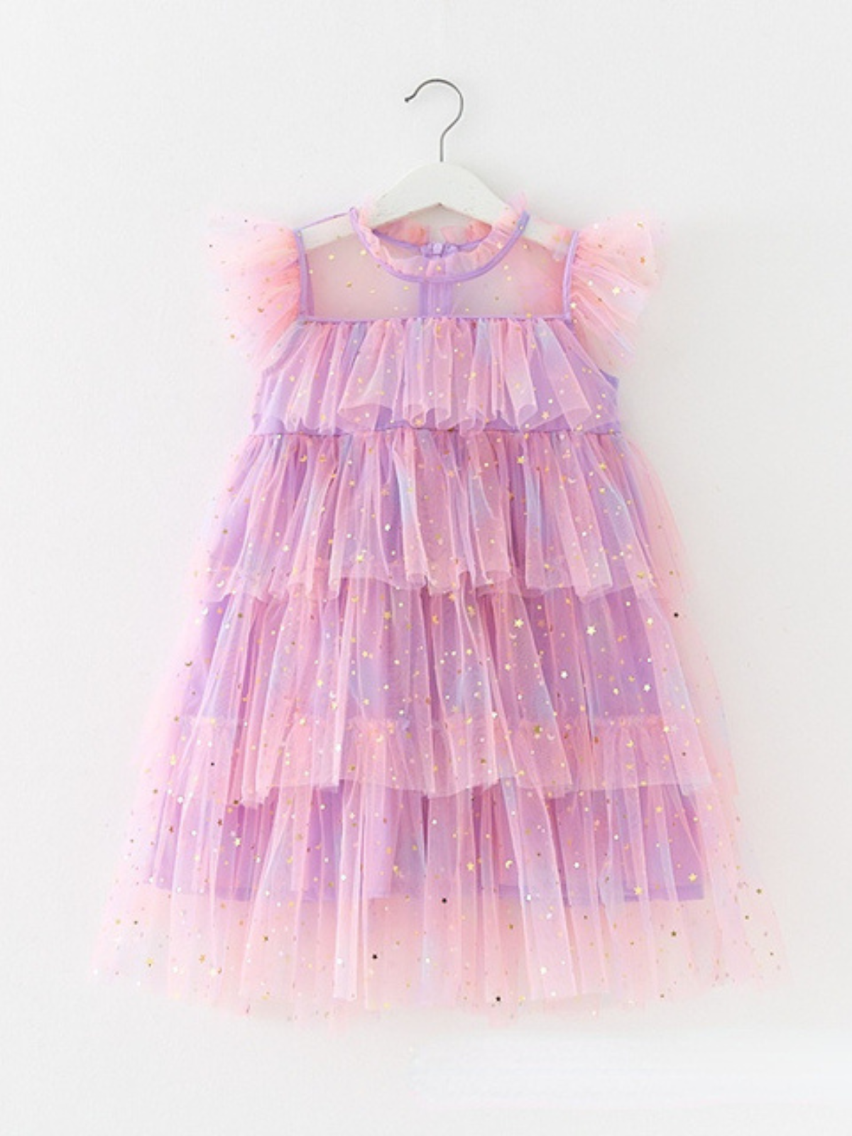 Sparkles Are Forever Pink Tiered Dress