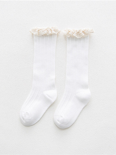 Kids Halloween Accessories | White Frilly Socks | Mia Belle Girls