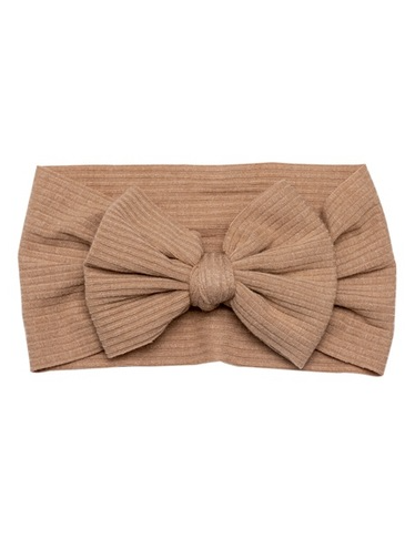 Baby bow headband  brown