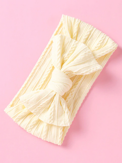 Baby bow headband yellow