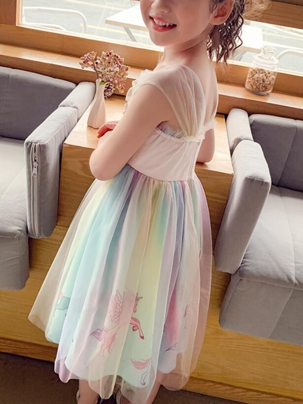 Girls Unicorn and Princess Vibes Tutu Dress