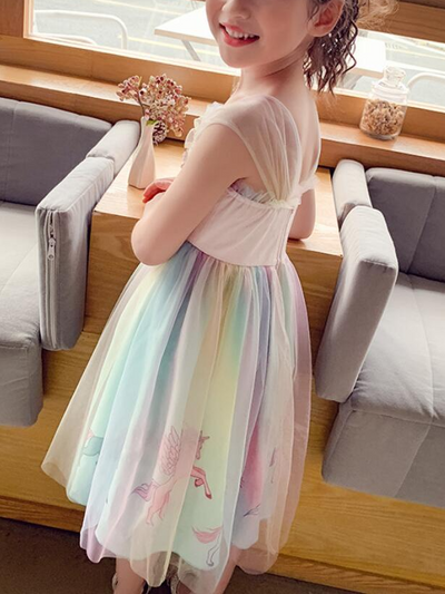Girls Unicorn and Princess Vibes Tutu Dress
