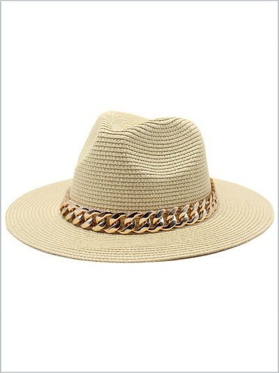 Women's Take Me Anywhere Chain Band Straw Hat