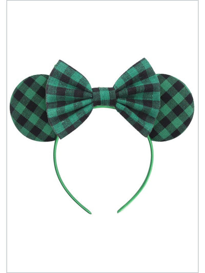 Girls School Accessories | Plaid Mouse Ears Headband | Mia Belle Girls