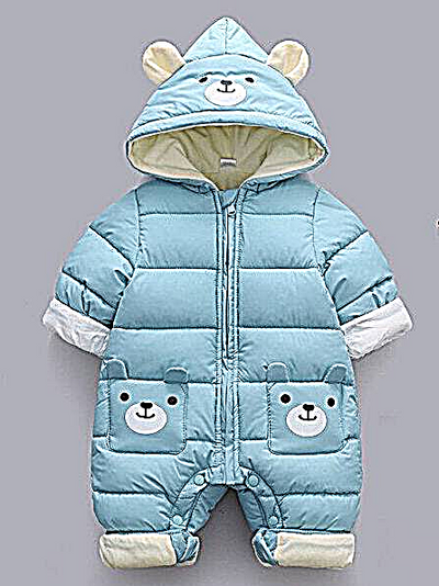 Baby Panda Puff Snowsuit Hooded Onesie - Mia Belle Girls