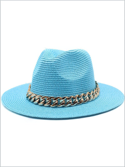 Women's Let Go Out Chain Band Straw Hat