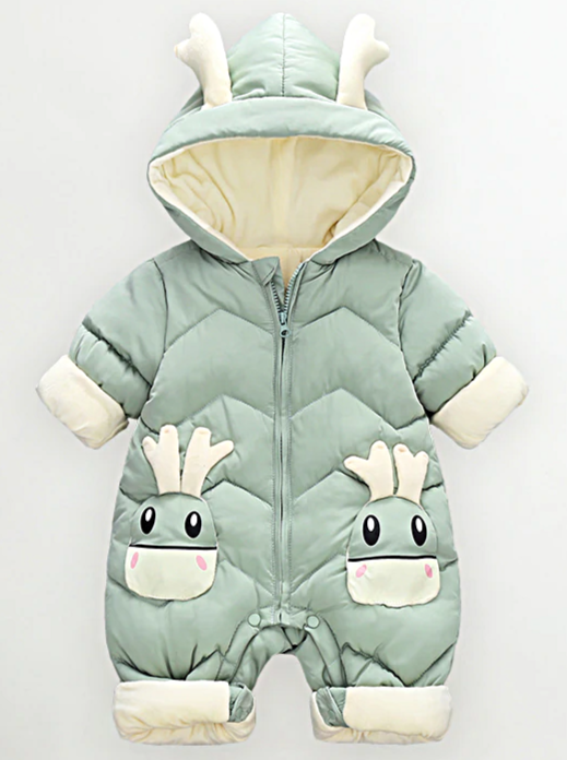 Baby Puff Snowsuit Hooded Onesie - Mia Belle Girls