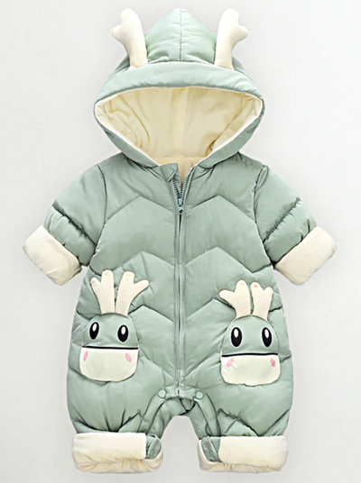 Baby Puff Snowsuit Hooded Onesie - Mia Belle Girls