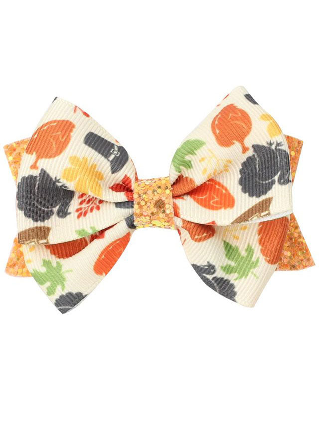 Girls Accessories | Autumn Sequin Bow Hair Clips - Mia Belle Girls
