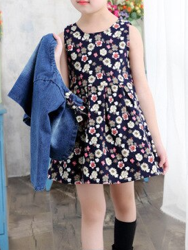 Ready For Anything Dress & Denim Bolero Set - Mia Belle Girls