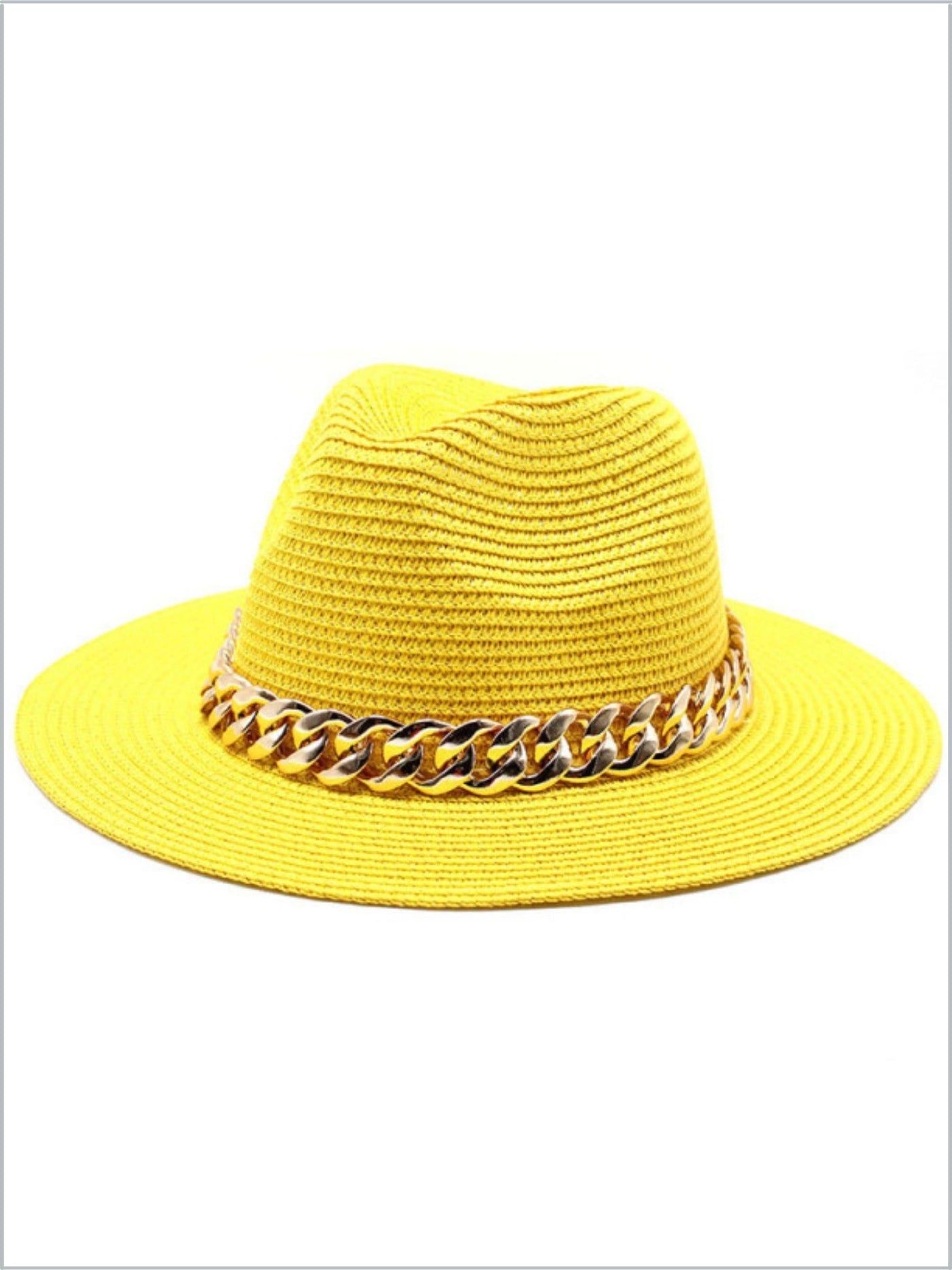 Women's Let Go Out Chain Band Straw Hat
