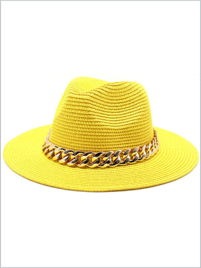 Women's Let Go Out Chain Band Straw Hat