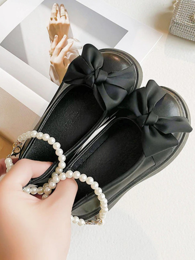 So Bow-tiful Pearl Strap Shoes By Liv and Mia