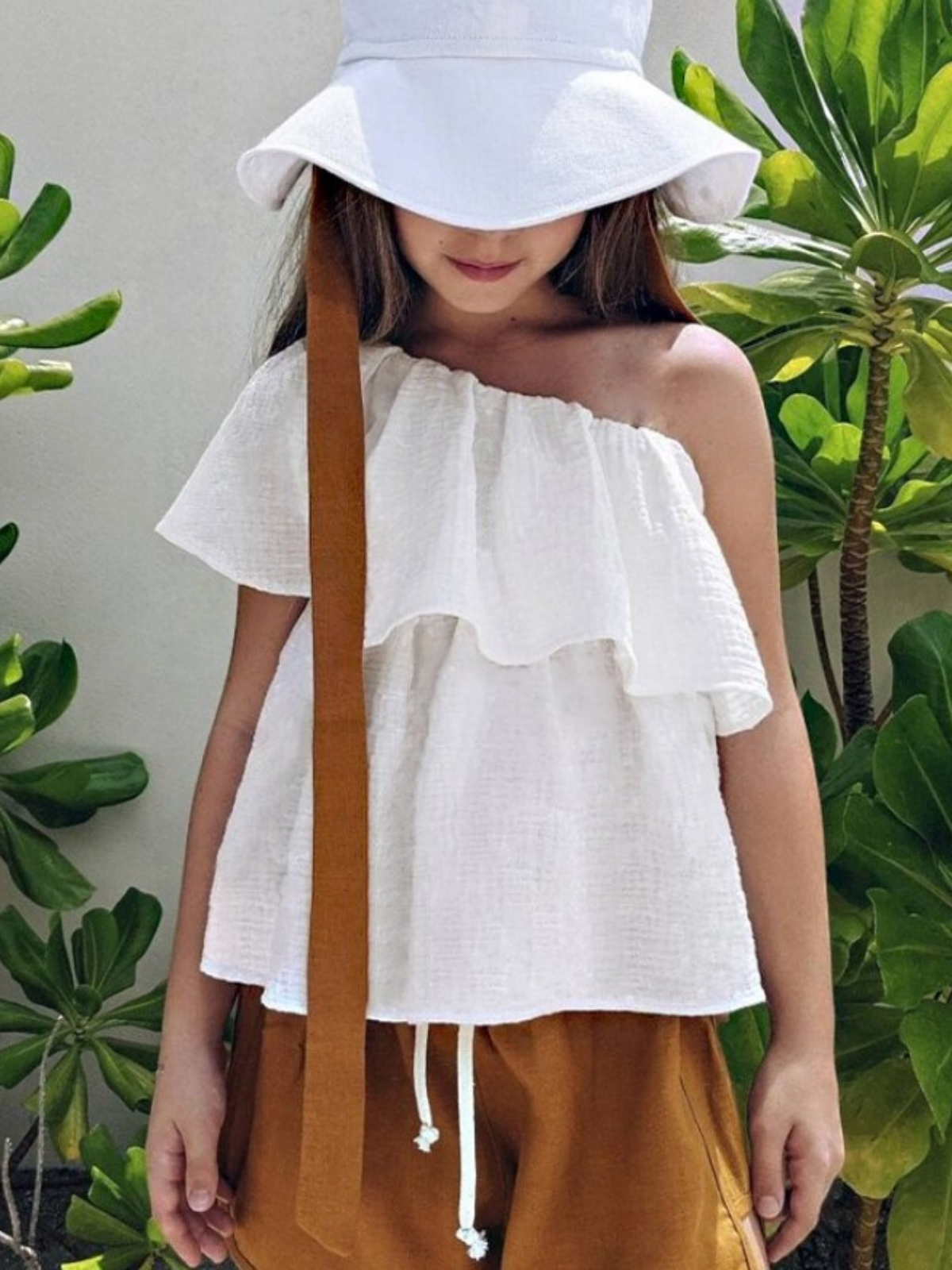 Bohemian Babe One-Shoulder Muslin Blouse