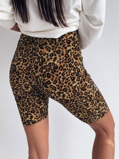 Women's Leopard  Sports Yoga Short