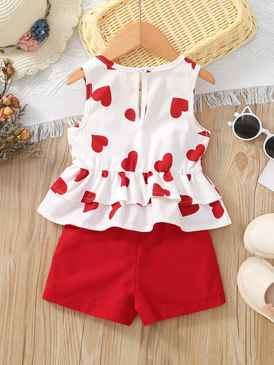 Princess Of Hearts Printed Sleeveless Set