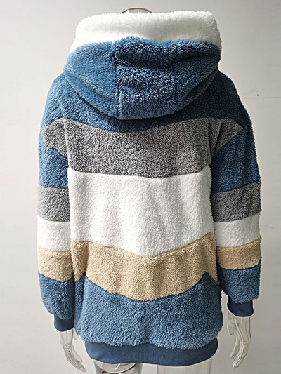 Women's Hooded Plush Faux Fur Jacket