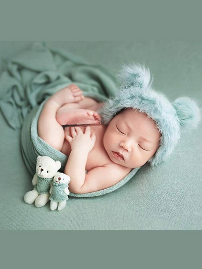 Baby Little Swaddle Wrap and Cap Set