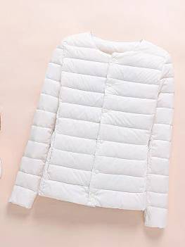 Women's Lightweight Puffer Jacket with Travel Pouch - Mia Belle Girls