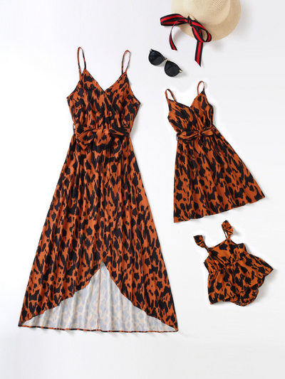 Mommy & Me | Matching Dresses | Sleeveless Leopard Print Sundress