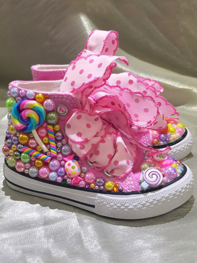 Sweet Tooth Candy High-Top Canvas Sneakers By Liv and Mia