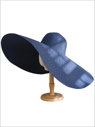 Women's Sun and Sand Floppy Straw Hat - Navy