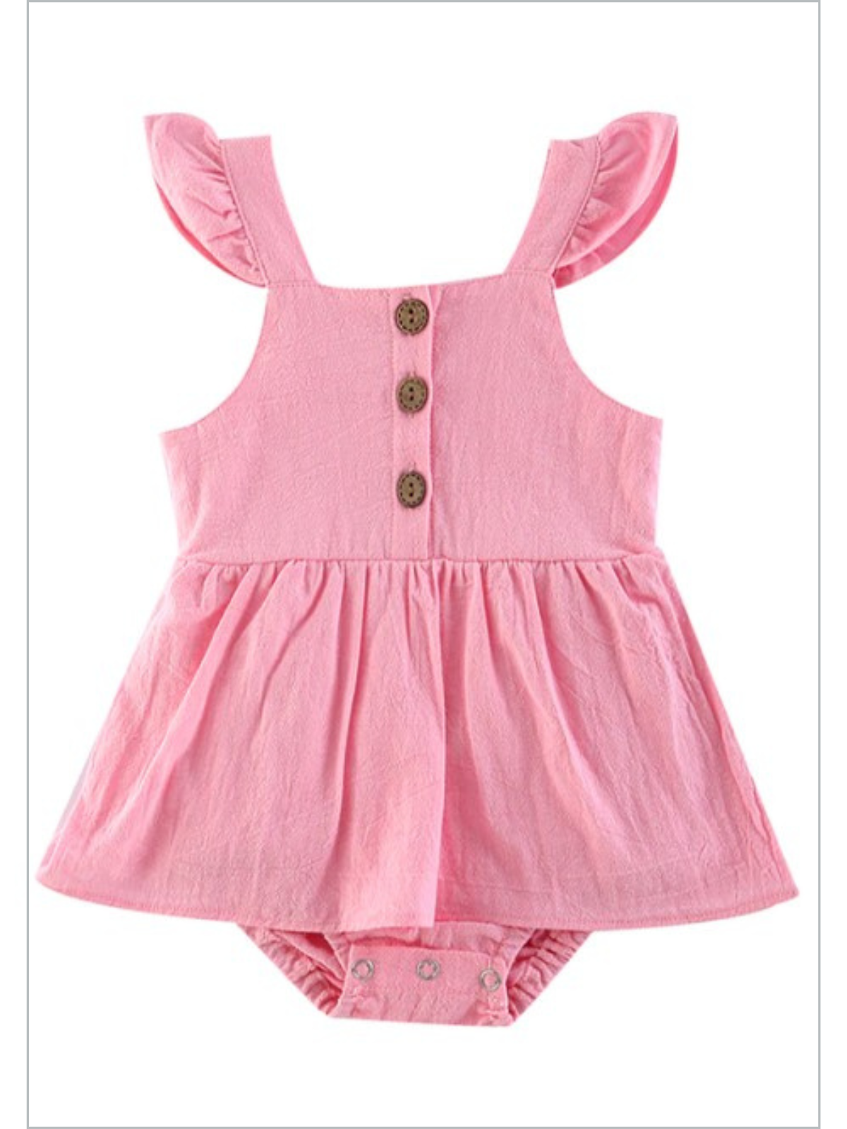 Mommy & Me Matching Dresses | Family Look Pink Buttoned Cotton Dress