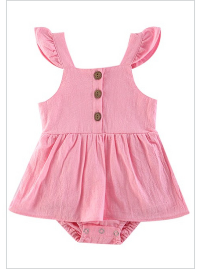 Mommy & Me Matching Dresses | Family Look Pink Buttoned Cotton Dress