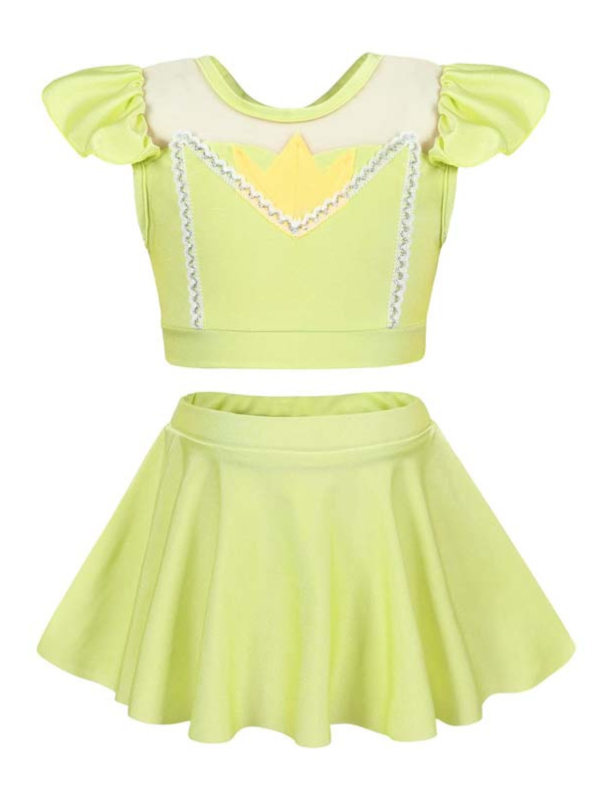 Pretty Princess Green Two Piece Swimsuit