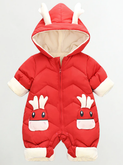 Baby Puff Snowsuit Hooded Onesie - Mia Belle Girls
