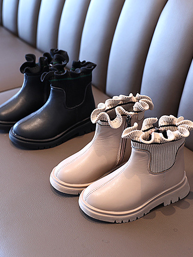Little Girls Shoes By Liv & Mia | Ruffle Sock Boots - Mia Belle Girls