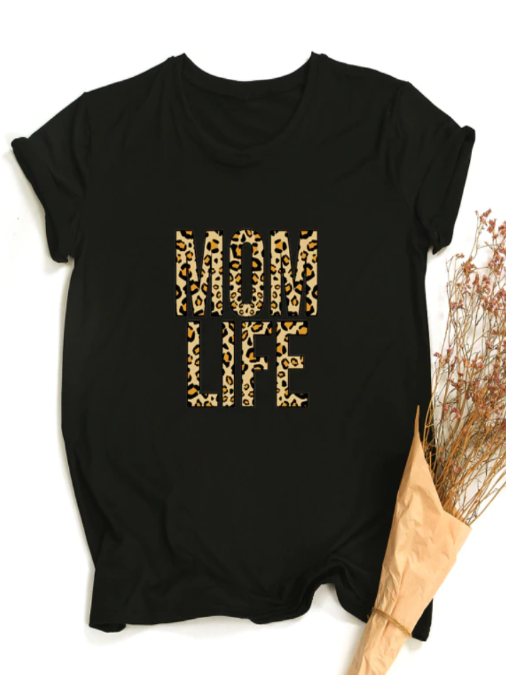 Women's Leopard Momlife Top
