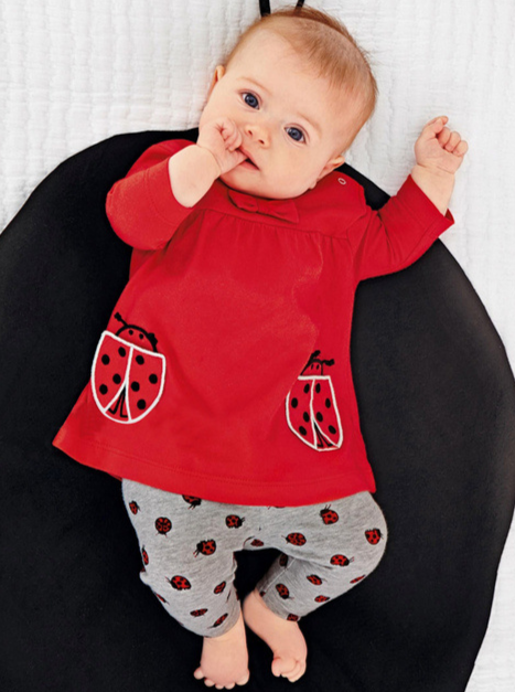 Baby Little Ladybug Long Sleeve Shirt and Pants Set