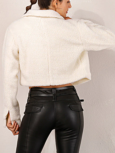 Women's Soft Fleece Cropped Vest Jacket - Mia Belle Girls