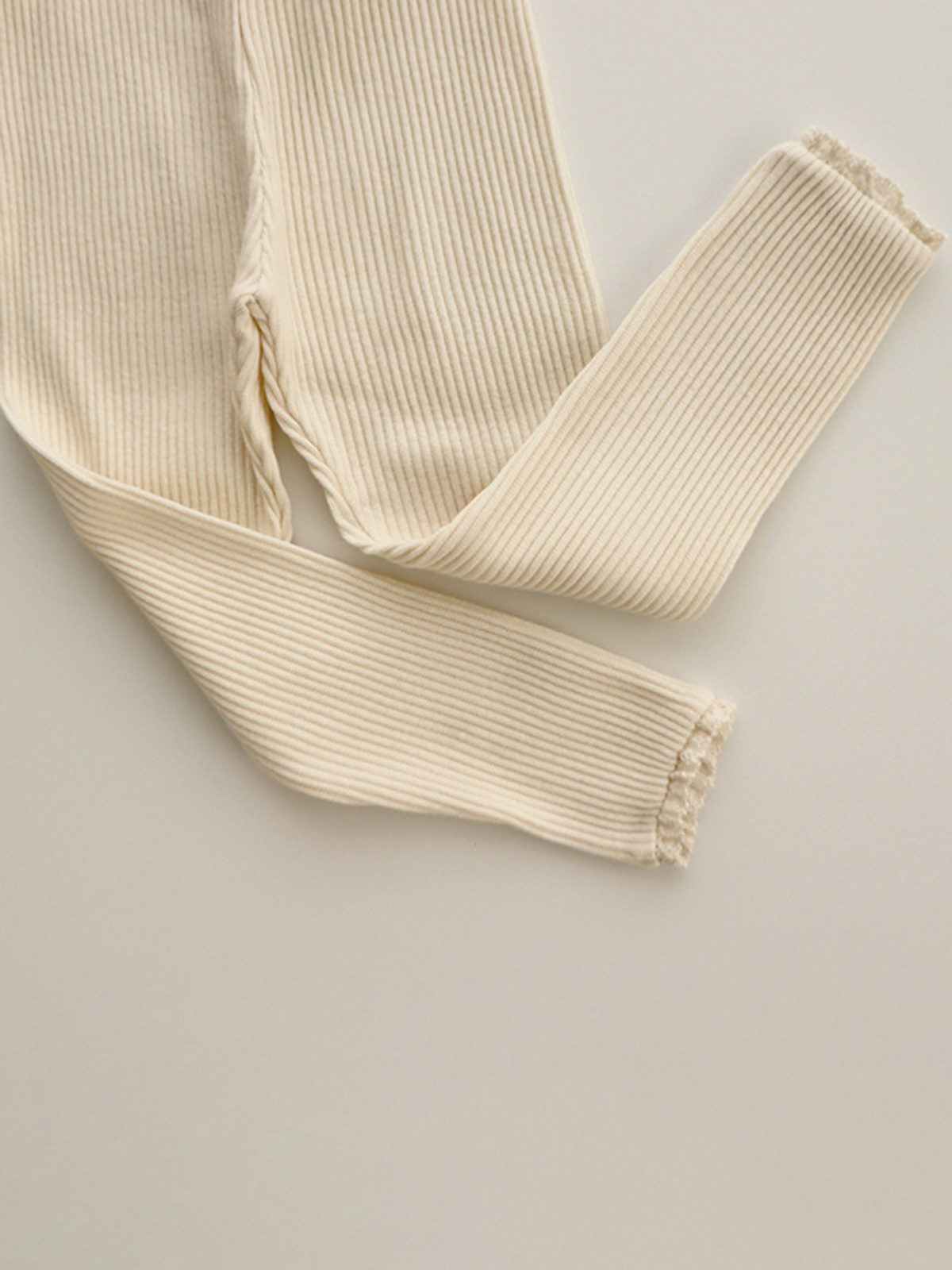 Always Comfy Ribbed Lace Cuff Leggings