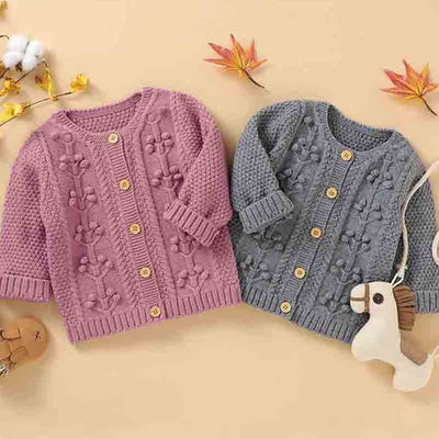 Baby Autumn Delight Button-Down Knitwear Cardigan