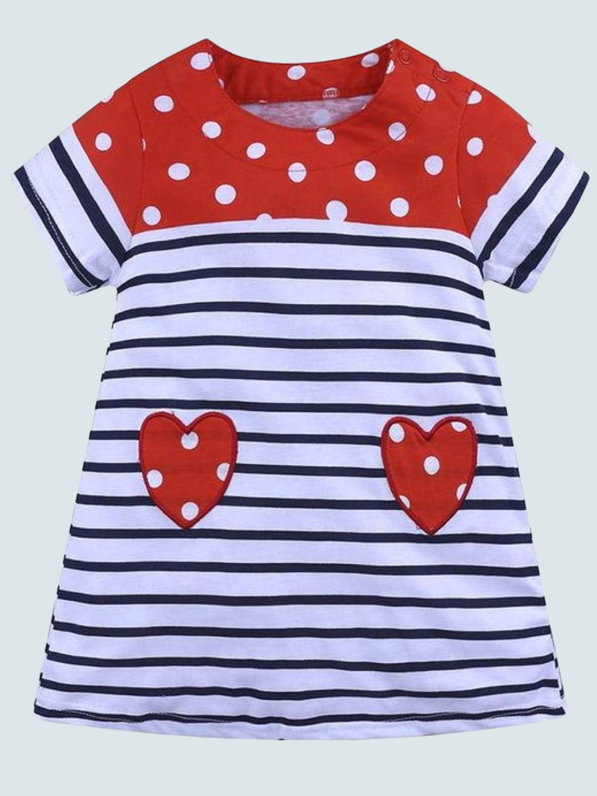 Stripes Are A Must A-Line Dress - Fall Casual Dress - Mia Belle Girls