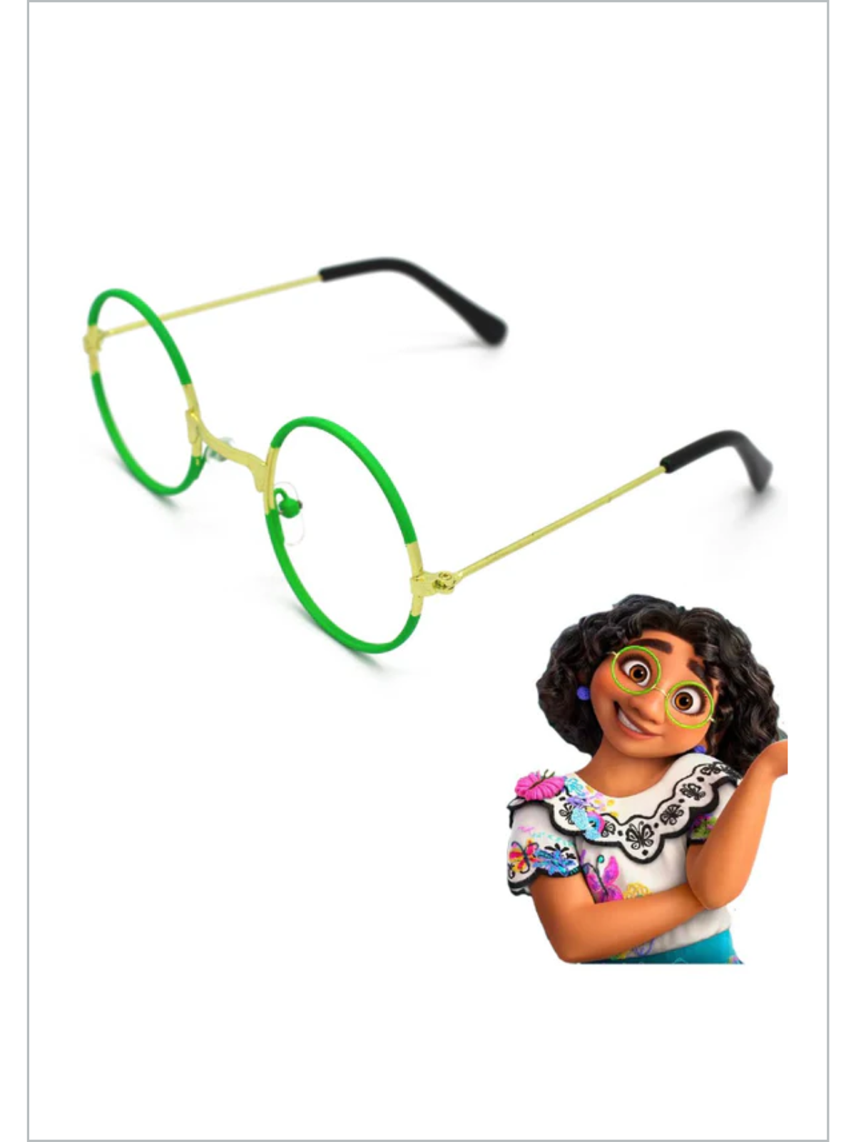 Halloween Accessories | Mirabel Green Prop Glasses | Mia Belle Girls