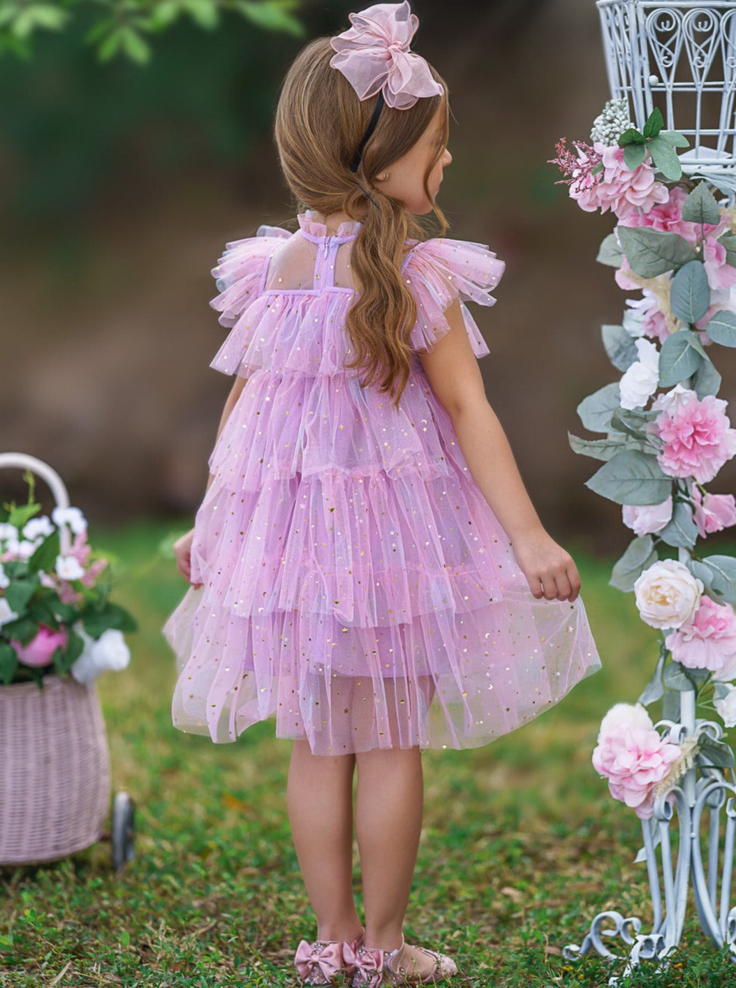 Sparkles Are Forever Pink Tiered Dress