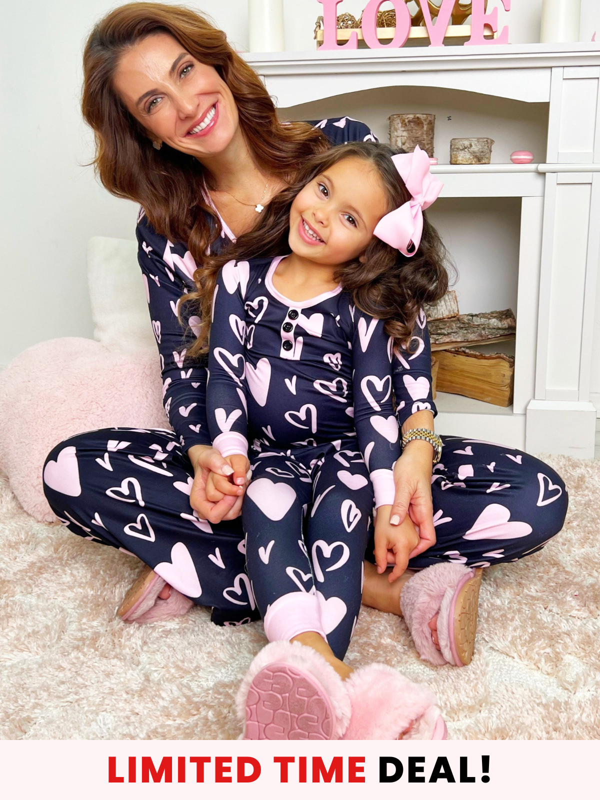 Mommy & Me Love You More Pajama Set