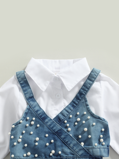 Delicate Dream Dress & Denim Vest Set