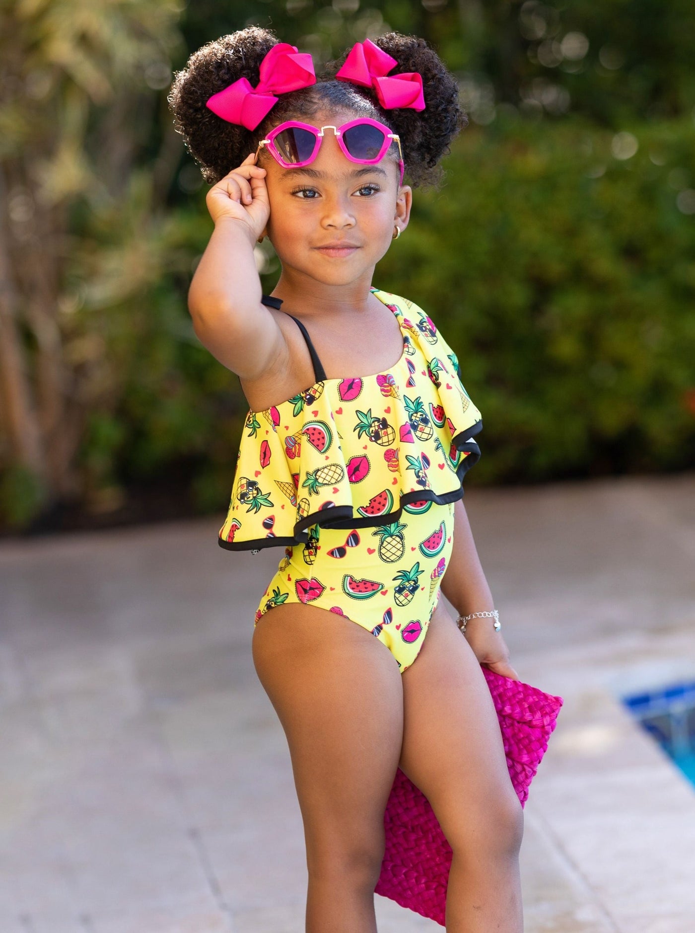 Fun In The Tropics One Shoulder One Piece Swimsuit