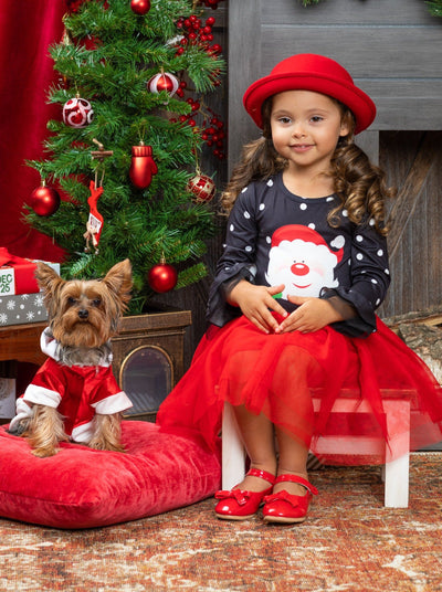 Toddler Clothing Sale | Santa Polka Dot Tutu Dress | Girls Boutique