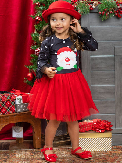 Toddler Clothing Sale | Santa Polka Dot Tutu Dress | Girls Boutique