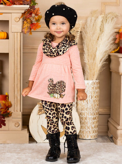 Girls Fall Outfits | Tunic, Leggings & Scarf Set - Mia Belle Girls