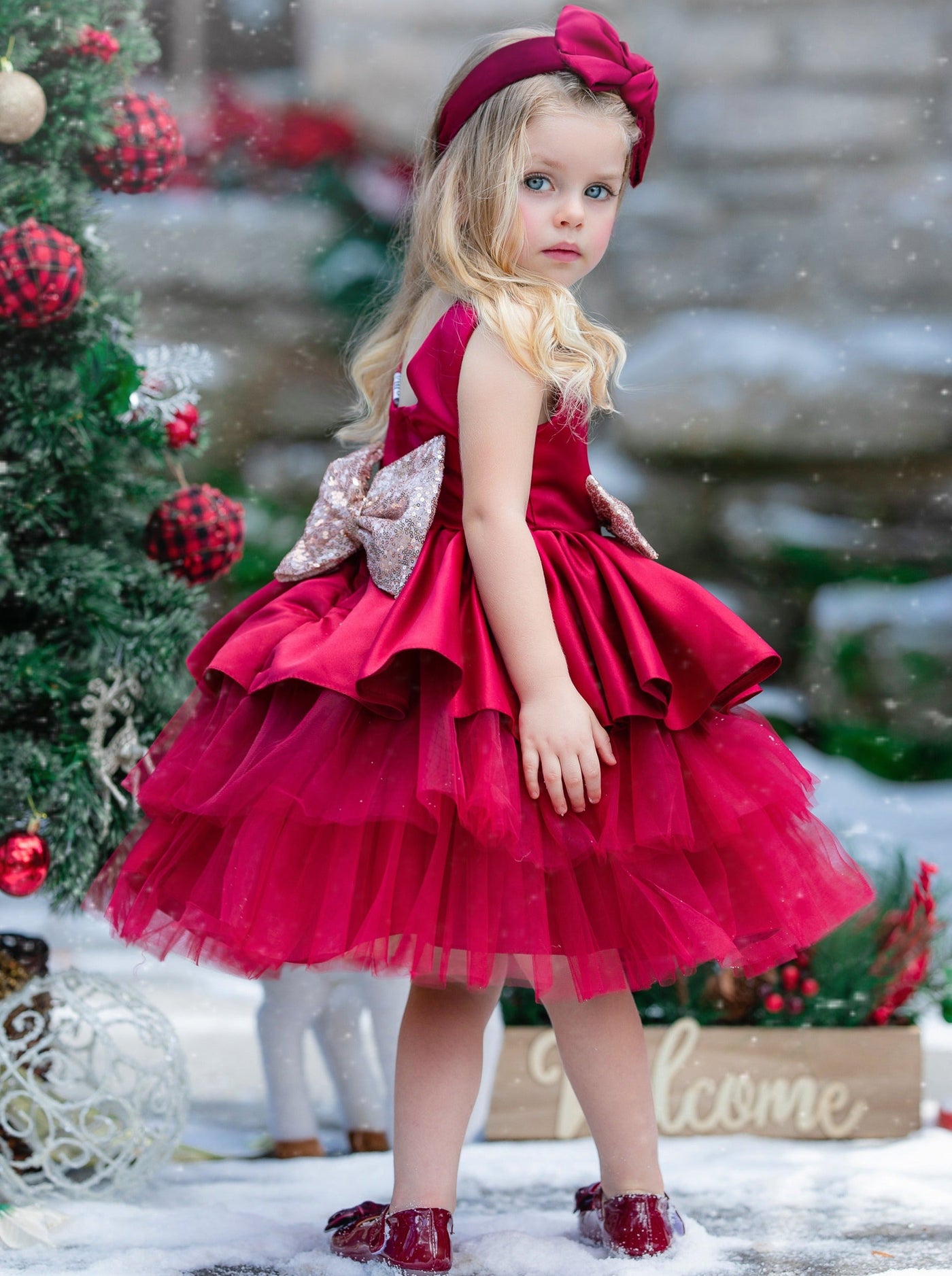 Girls Winter Formal Dress | Tulle Holiday Princess Dress | Boutique